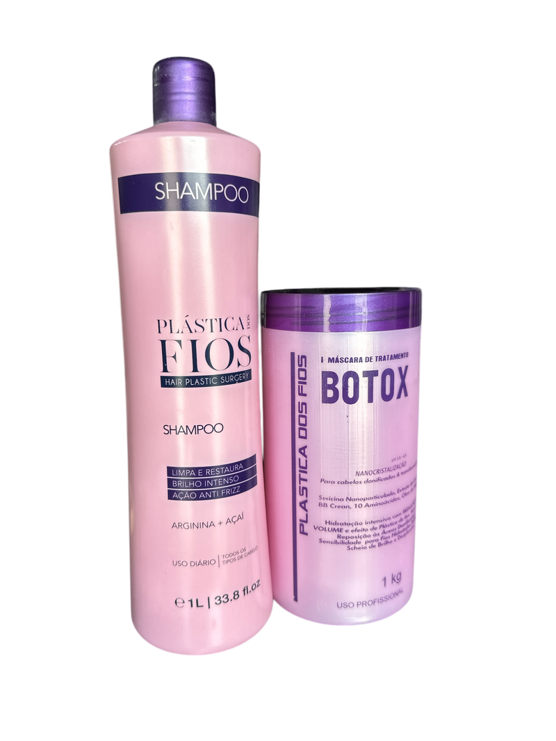 Kit de Botox Hidratante Y Shampoo  Plastica dos Fios