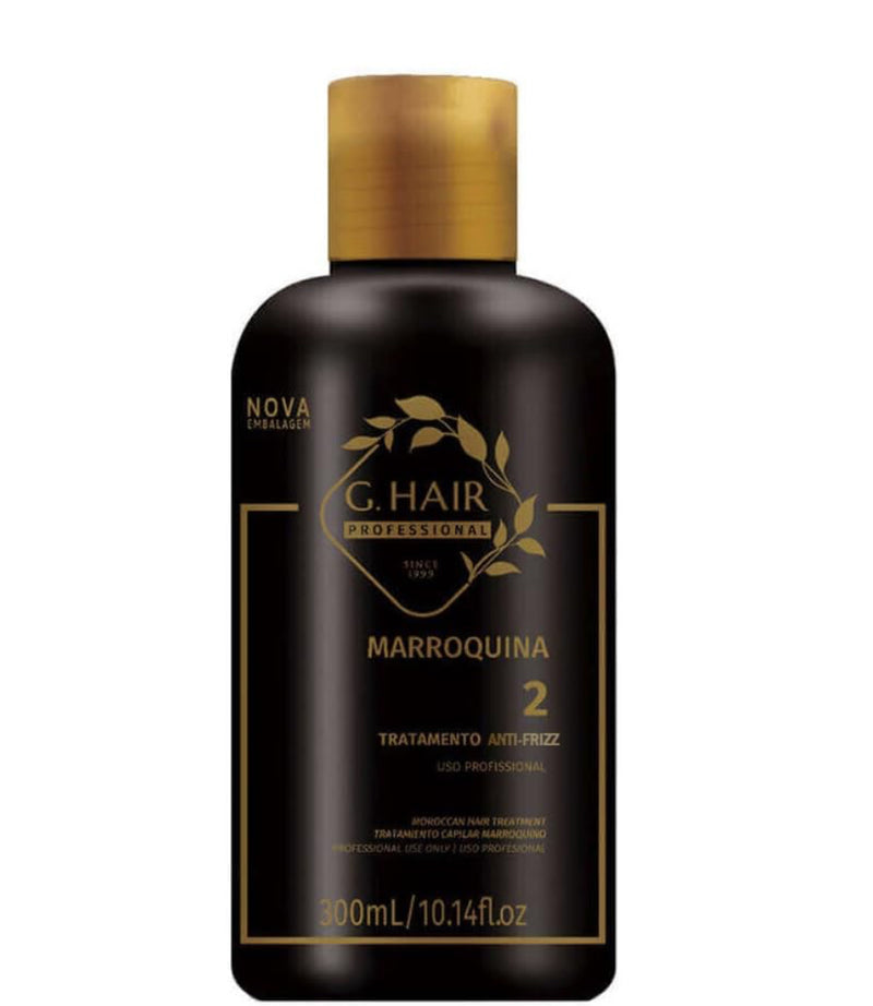 TRATAMIENTO DE FÓRMULA INOAR KERATIN G HAIR MOROCCAN PASO 2 BOTELLA ÚNICA (250ml) 8.4oz .